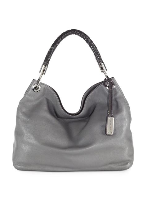 michael kors gray hobo bag|Michael Kors shoulder bag small.